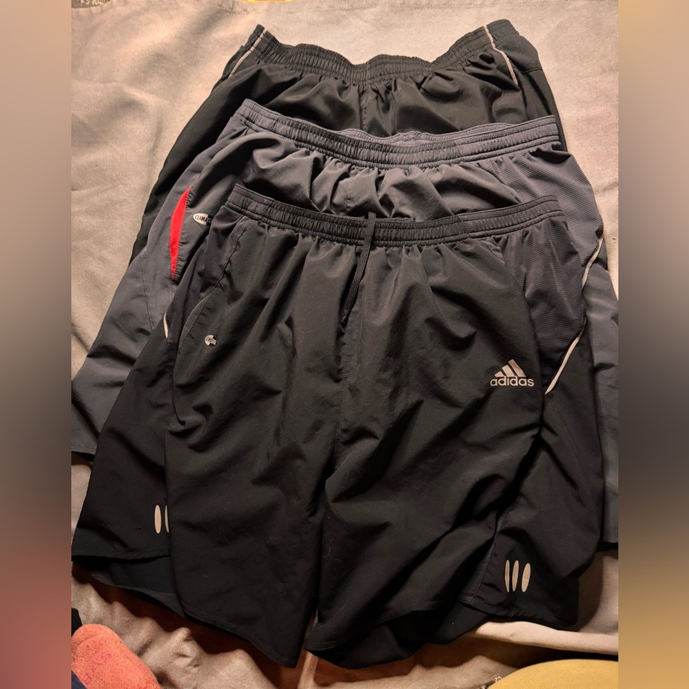 Adidas sport and running shorts bundle of 3